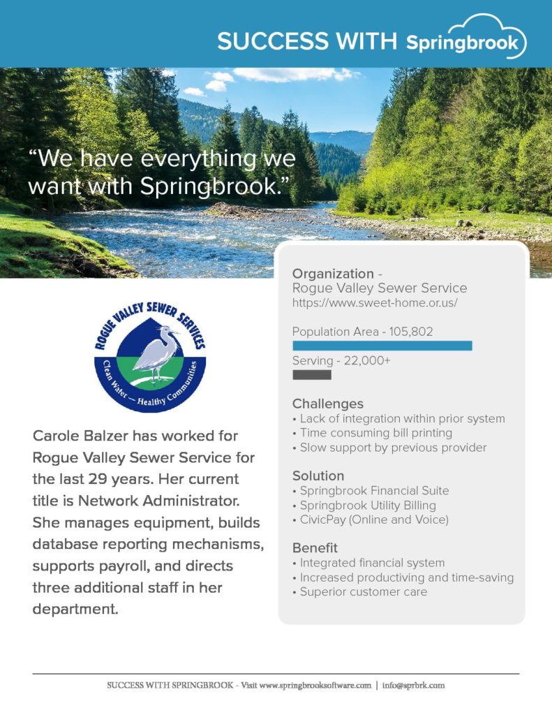 Consolidating operations with Springbrook Financial software 